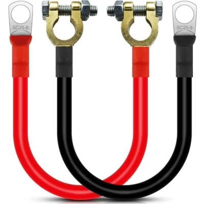 Image of HuaLiSiJi 50cm Battery Inverter Cable Cables 12V Heavy Duty 16mm² 5AWG Connection Cable,for Auto, Truck, Solar, Marine, Motorcycle (3AWG 30CM)
