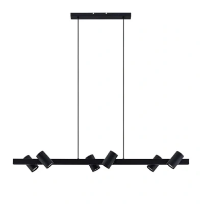 Image of Ceiling Light &#039;Savoli&#039; dimmable (Modern) in Black Made of Metal for e.g. Living Room &amp; Dining (6 Sources, GU10) from Lindby Pendant Lighting, lamp, Hanging lamp