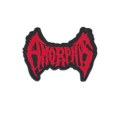 Image of Amorphis Red Metal Band Patch Badge Embroidered Iron on Applique Souvenir Accessory