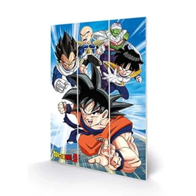 Image of Pyramid International Dragon Ball Z Wooden Print (Strength and Heart of a Hero), 20cm x 29.5cm Official Merchandise