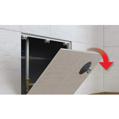 Image of Havos Inspection door, Magnetic, 300 x 150mm, Tileable, UV stable PVC frame, Galvanised steel plate, Made in EU