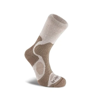 Image of Bridgedale Men&#039;s Hike Lightweight Cotton Cool Comfort Socks, Chino/Rope, X Large
