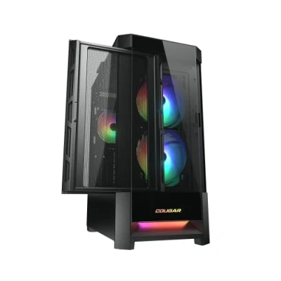 Image of Cougar Duoface RGB Mid Tower Black Case with 3 x ARGB Fans