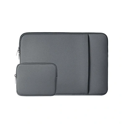 Image of RAINYEAR 14 Inch Laptop Sleeve Case Protective Soft Padded Zipper Cover Carrying Computer Bag with Front Pocket &amp; Accessories Pouch,Compatible 14&quot; Notebook Chromebook Tablet Ultrabook(Grey)
