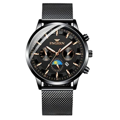 Image of MICGIGI Men&#039;s Watches Business Waterproof Analog Quartz Wrist with Stainless Steel Strap