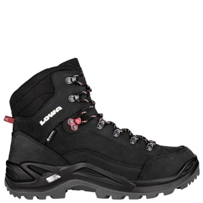 Image of LOWA Men&#039;s Renegade GTX Mid Hiking Boot, Black Ruby Red, 7.5 UK