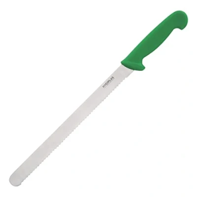 Image of Hygiplas Serrated Slicer Green 30.5cm