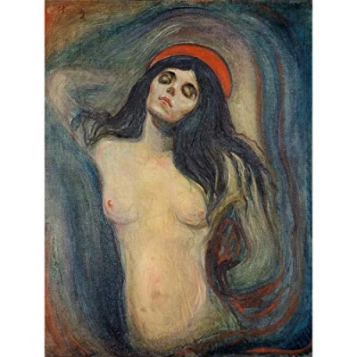 Image of Edvard Munch Madonna Painting Large Wall Art Poster Print Thick Paper 18X24 Inch