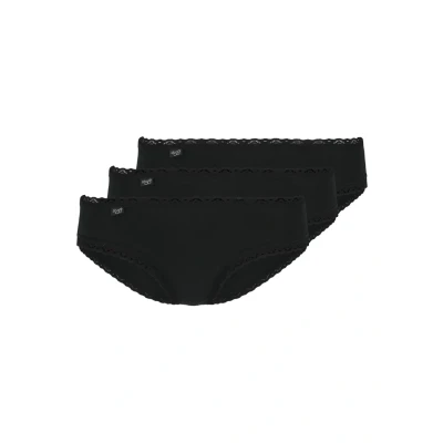 Image of Sloggi 3 PACK Briefs, Women&#039;s, Size: 12, Black