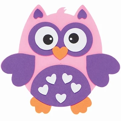Image of Baker Ross Love Owl Mix and Match Magnet Kits Pack of 8, Valentine&#039;s Craft Magnets for Kids (FC456), Blue
