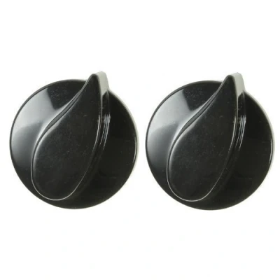 Image of Belling Oven Cooker Hob Gas Flame Control Knobs (Black, Pack of 2)