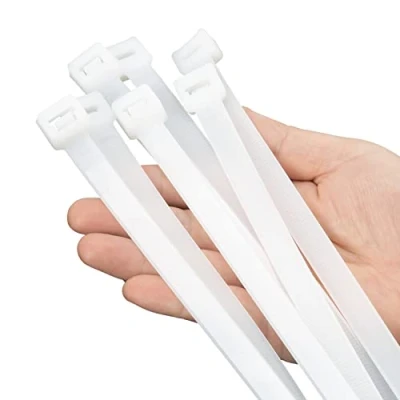 Image of XINGO White Cable Ties Heavy Duty 40 PCS, 500mm x 12mm Long with 114KGS Ultra Strong Tensile Strength, Large UV Resistant Extra Tie Wraps for Outdoor Use