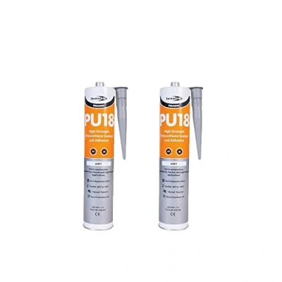 Image of (Pack of 2) PU18 Grey Polyurethane Adhesive Sealant High Strength Marine Automotive PU