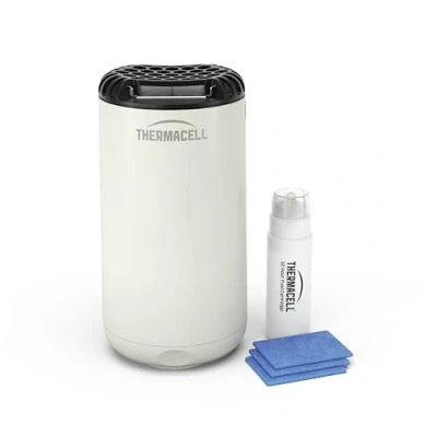 Image of Thermacell Halo Mini Mosquito &amp; Midge Protector, For Outdoors Activities, 20 m² Protection Zone, Scent DEET free, Includes 12 Hour Fuel Cartridge + 3 Mats, White