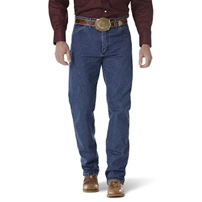 Image of Wrangler Men&#039;s Original Fit Jean Jeans, Stonewashed, 35W / 36L