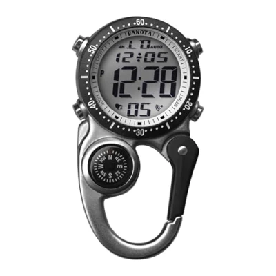 Image of Dakota Digital Backpacker Clip Watch, Alarm, Stopwatch, Timer and Dual Time, Outdoor Gifts for Men Women, Tactical Watch
