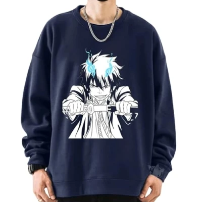 Image of MDEM Rin Okumura Blue Exorcist Sweatshirts Womens Loose Hooded Men&#039;s Streetwear Ao No Ekusoshisuto Yukio Kazue Kato Pullover Tops color2S