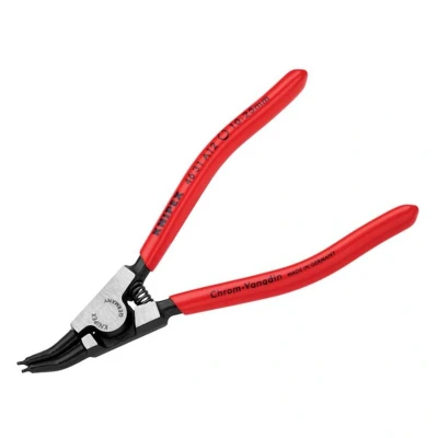 Image of Knipex Circlip Pliers for external circlips on shafts 45 bent black atramentized, plastic coated 130 mm 46 31 A12