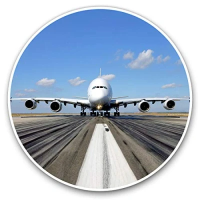 Image of 2 x 30cmVinyl Stickers A380 Airbus Plane Runaway Pilot Decals for Car Van Luggage Scrap Book Fridge #8108