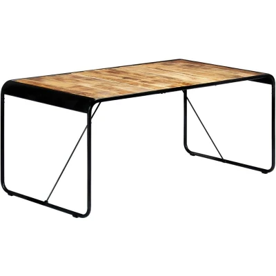 Image of vidaXL Dining Table 180x90x76 cm Solid Rough Mango Wood