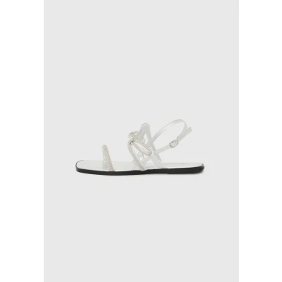 Image of Karl Lagerfeld OLYMPIA Signia Slide women&#039;s Sandals in Silver