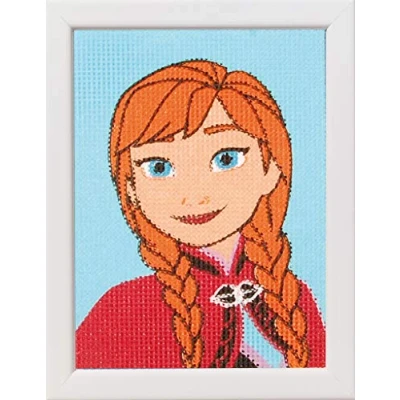 Image of Vervaco Tapestry Kit: Frozen Anna, Cotton, Multi Colour, 10 x 1 14 cm
