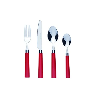 Image of Bon Florentine 16 Piece Stainless Steel Cutlery Set Red