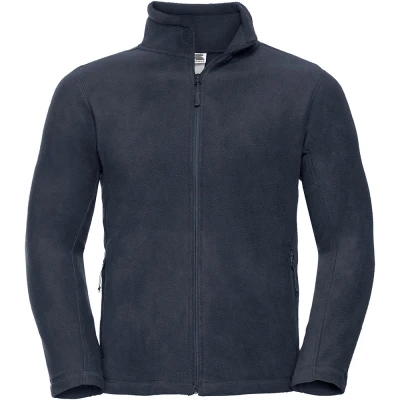 Image of Russell Athletic Mens Full Zip Outdoor Fleece Jacket (French Navy) Multicolour Size Large