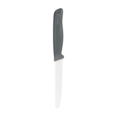 Image of Zyliss Serrated Tomato Knife 10cm/3.9in, Sharp German Stainless Steel with Sustainable Wheat Straw Non Slip Handle, Cover for Safety, Professional Kitchen Knife/Vegetable Knife, Dishwasher Safe