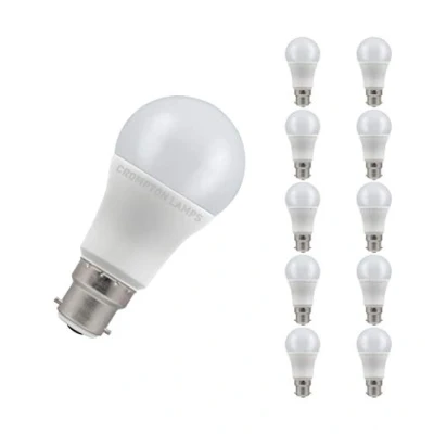 Image of Crompton Lamps LED GLS 11W BC B22d (75W Equivalent) 2700K Warm White Opal 1055lm Bayonet B22 A60 Frosted Thermal Plastic Light Bulb