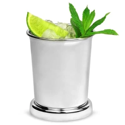 Image of bar@drinkstuff Stainless Steel Julep Cup 14oz / 400ml Vintage Mint Cocktail Cup, Metal