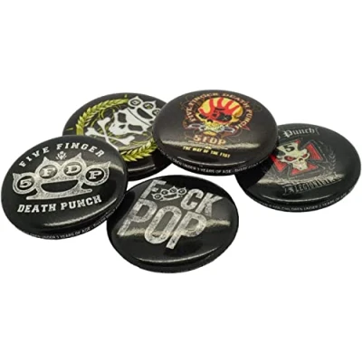 Image of Five Finger Death Punch 5FDP Unisex Badge Set multicolour, metal,