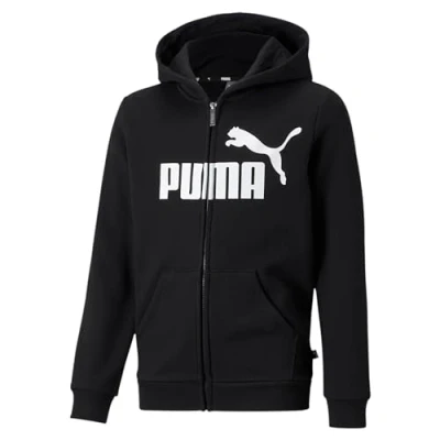 Image of Puma LOGO Hoodie Unisex for kids, Size: 16y (15 16y), Black