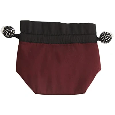 Image of Lantern Moon Dahlia (Maroon) Silk Blend Stitch Marker Accessory Pouch with Drawstring 1 Piece