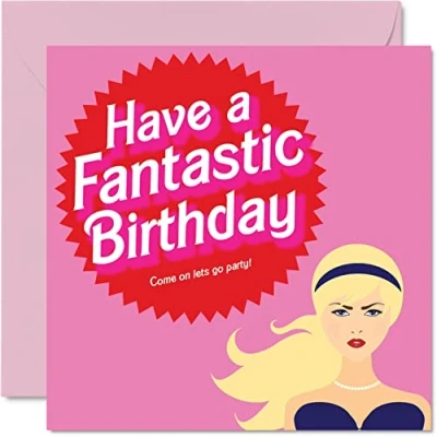 Image of Birthday Cards for Women In A Woman&#039;s World Happy Card Best Friend Work Colleague Mum Sister Cousin Auntie Nan, 145mm x Bday Ladies Greeting Her