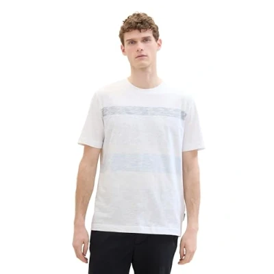 Image of TOM TAILOR Men&#039;s 1041789 T Shirt, 35271 Windsurf Blue, L