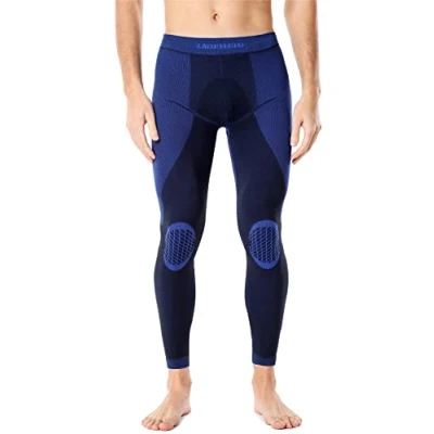 Image of Ladeheid Men&#039;s Functional Underwear Long Johns Thermoaktiv LAGI002 (Black/Navy Blue, M)