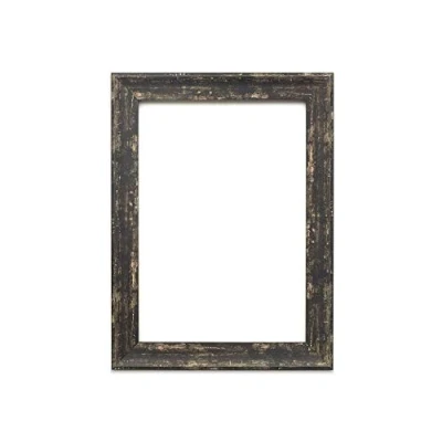 Image of Industrial Vintage looking Shabby Chic/Camouflage Picture/Photo/Poster frame Moulding measures 32mm wide and 18mm deep Spoon Black Distressed A4 Size