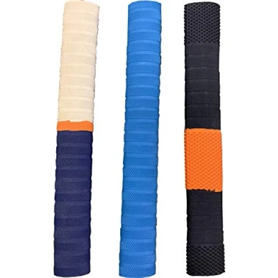 Image of ND Sports, One Size, SPIRAL GRIP Black/Orange Octopus NON SLIP CRICKET BAT REPLACEMENT GRIPS STYLE RUBBER MATERIAL (Black/Orange Octopus)