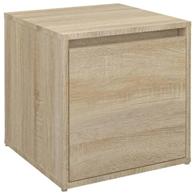 Image of vidaXL Box Drawer in Sonoma Oak 40.5x40x40 cm Durable Engineered Wood Modern Design Ample Storage Space Easy Assembly Required