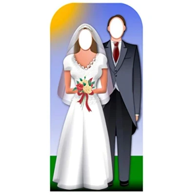 Image of Star Cutouts Cut Out of Wedding Couple Stand in,186cm x 92cm