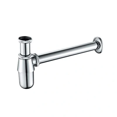 Image of GRIFEMA COMPLENTO G102 Round Bottle Trap with Extension Tube, Bathroom Sink Pipe Adjustable Height &amp; Outlet, Chrome