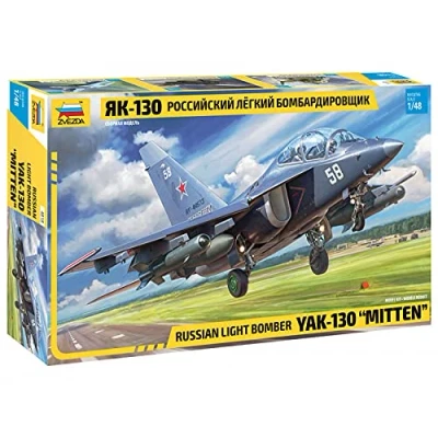Image of Zvezda Militär 4818 1:48 YAK 130 Mitten Model, Plastic Kit for Assembly, Detailed Replica, Unvarnished