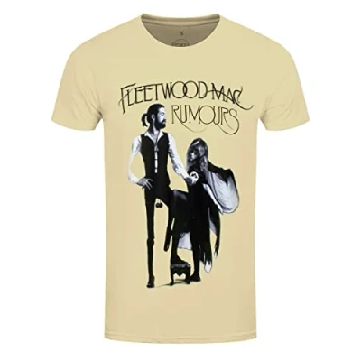 Image of Fleetwood Mac T Shirt in Concert Band Logo New Official Men&#039;s, Yellow, L
