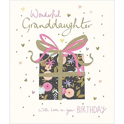 Image of Granddaughter Happy Birthday Greeting Card Peach &amp; Prosecco Range Cards