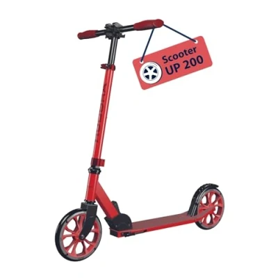Image of HUDORA scooter up 200 Quiet aluminium for to 100kg Adjustable in height &amp; foldable kick Jolt free children / teenagers adults