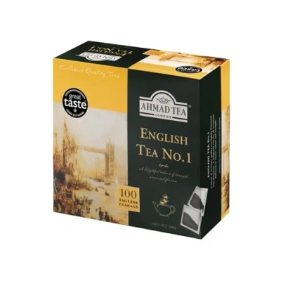 Image of Ahmad Tea 100 Tagless Teabags, English No.1, Black Tea, 1 x Teabags