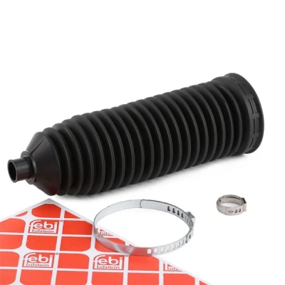 Image of 1714630096, 1714630096S1, 2034602300, 2034630296, 2034630296S1 Bellow, steering FEBI BILSTEIN 29657 Front Axle Left, Right with clamps