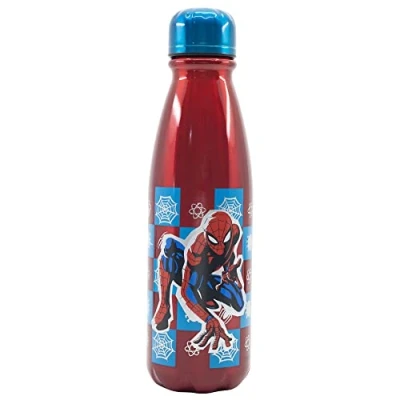 Image of Stor 600ML KIDS ALUMINIUM BOTTLE SPIDERMAN ARACHNID GRID