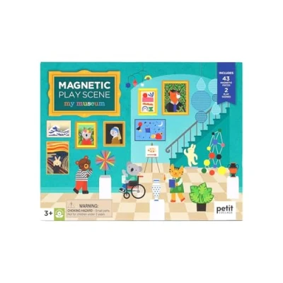 Image of Petit Collage: My Museum Magnetic Play Scene Fill the with Iconic Art Pieces and Take Your Animal Friends on a Tour Includes 2 Scenes over 40 Great Travel Activity
